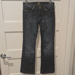 7 For All Mankind Dark Indigo Boot Cut Low Rise Jeans Y2K Casual Basic